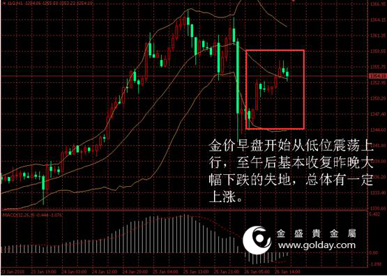 金盛盈富 金价日内走势